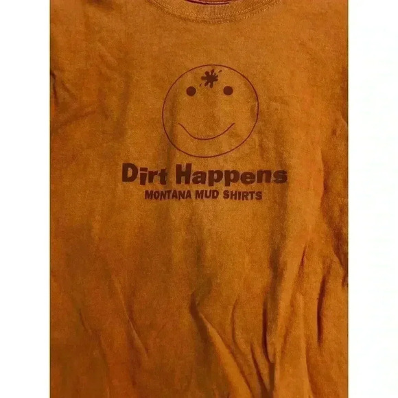 Dirt Happens Montana Mud Tshirt Smiley Face Kids Small Shirt NWT New With Tags - Picture 3 of 9
